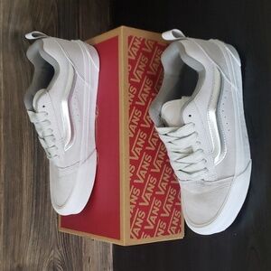 New Vans Knu Skool Gray Skateboarding Shoes Metallic Skater Grunge Streetwear